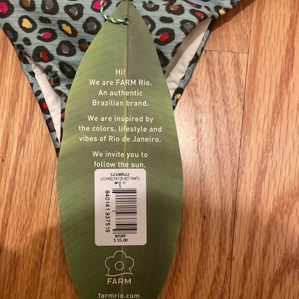 Farm Rio Leopard Bikini Bottom Small - Picture 3 of 4